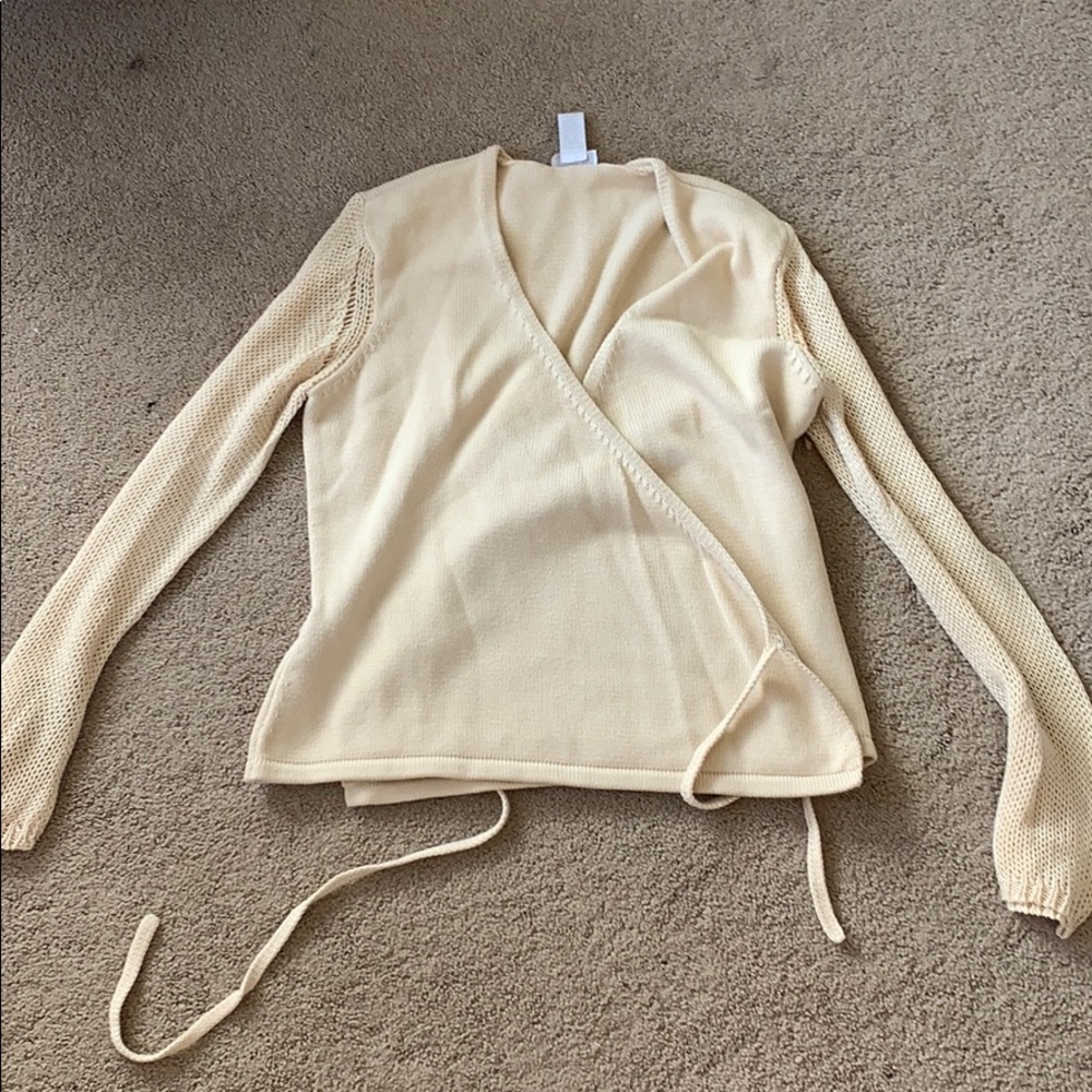 Cream wrap sweater